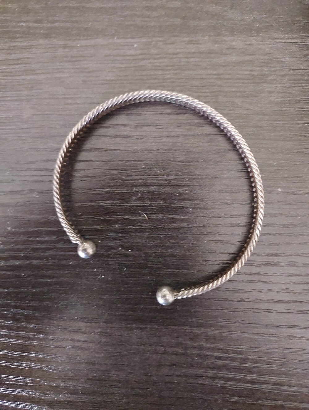 Twisted Rope Open Cuff Bracelet in Silver-Tone - Picture 3 of 3